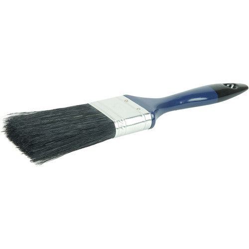 2″ Varnish Brush, Black China Bristle Fill, 3″ Trim Length, Blue Foam Handle - USA Tool & Supply