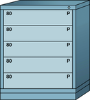 Midrange-Standard Cabinet - 5 Drawers - 30 x 28-1/4 x 37-3/16" - Single Drawer Access - USA Tool & Supply