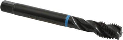 Emuge - M14x2.00 Metric Coarse 3 Flute 6H Modified Bottoming Spiral Flute Tap - Cobalt, Oxide Finish, 110mm OAL, Right Hand Flute, Right Hand Thread, Series Enorm-VA - USA Tool & Supply