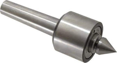 Riten - MT4 Taper Shank, 2-7/8" Head Diam Live Center - 5,500 Max RPM, 3-5/16" Head Length, 1-1/4" Point Diam, 1/4" Point Len, 550 Lb Max Workpc, 2-15/16" OAL, Male Point - USA Tool & Supply