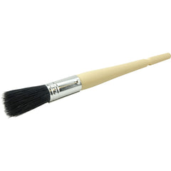 #4 11/16″ Oval Sash Brush, Black China Bristle, 2″ Trim Length, Plain Foam Handle - USA Tool & Supply