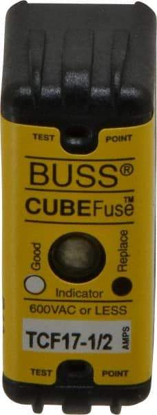 Cooper Bussmann - 300 VDC, 600 VAC, 17.5 Amp, Time Delay General Purpose Fuse - Plug-in Mount, 1-7/8" OAL, 100 at DC, 200 (CSA RMS), 300 (UL RMS) kA Rating - USA Tool & Supply
