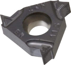 Iscar - 16ER External Right Hand 11.5 NPT Laydown Threading Insert - Grade IC908, TiAlN Coated Carbide, 9.53mm Inscribed Circle - USA Tool & Supply