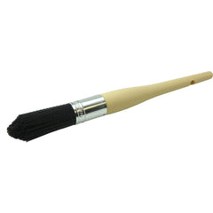 1″ Parts Cleaning Brush, Nylon Fill, 2-3/4″ Trim Length, Plain Foam Round Sash Handle - USA Tool & Supply