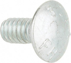 Value Collection - 1/4-20 UNC 1/2" Length Under Head, Standard Square Neck, Carriage Bolt - Grade 2 Steel, Zinc-Plated Finish - USA Tool & Supply