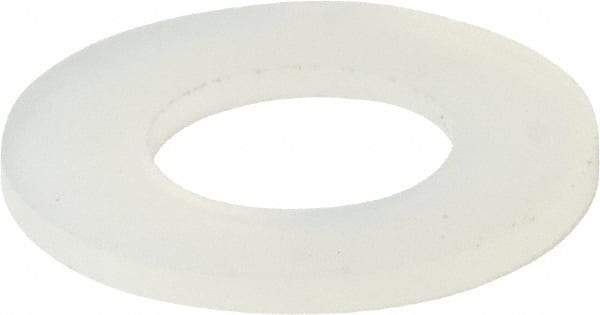 Made in USA - 1/4" Screw, Grade 6/6 Nylon Standard Flat Washer - 6.53mm ID x 1/2" OD, 0.81mm Thick - USA Tool & Supply