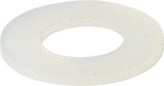 Made in USA - 1/4" Screw, Grade 6/6 Nylon Standard Flat Washer - 6.53mm ID x 1/2" OD, 0.81mm Thick - USA Tool & Supply