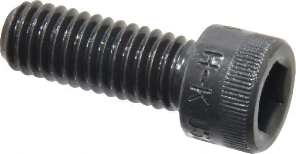 Made in USA - 3/8-16 UNC Hex Socket Drive, Socket Cap Screw - Alloy Steel, Black Oxide Finish, Fully Threaded, 1" Length Under Head - USA Tool & Supply