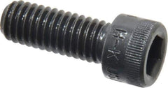 Made in USA - 3/8-16 UNC Hex Socket Drive, Socket Cap Screw - Alloy Steel, Black Oxide Finish, Fully Threaded, 1" Length Under Head - USA Tool & Supply