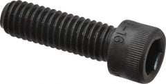 Made in USA - 3/8-16 UNC Hex Socket Drive, Socket Cap Screw - Alloy Steel, Black Oxide Finish, Fully Threaded, 1-1/4" Length Under Head - USA Tool & Supply