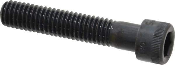 Made in USA - 3/8-16 UNC Hex Socket Drive, Socket Cap Screw - Alloy Steel, Black Oxide Finish, Partially Threaded, 2" Length Under Head - USA Tool & Supply