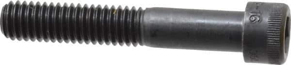 Made in USA - 3/8-16 UNC Hex Socket Drive, Socket Cap Screw - Alloy Steel, Black Oxide Finish, Partially Threaded, 2-1/4" Length Under Head - USA Tool & Supply