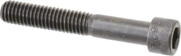 Made in USA - 3/8-16 UNC Hex Socket Drive, Socket Cap Screw - Alloy Steel, Black Oxide Finish, Partially Threaded, 2-1/2" Length Under Head - USA Tool & Supply