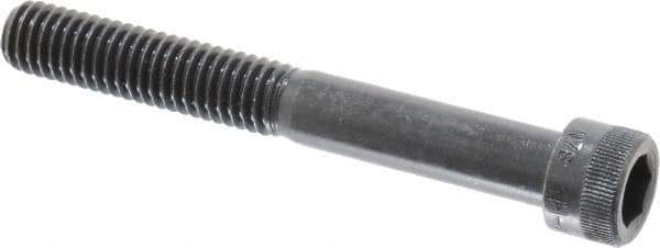 Made in USA - 3/8-16 UNC Hex Socket Drive, Socket Cap Screw - Alloy Steel, Black Oxide Finish, Partially Threaded, 3" Length Under Head - USA Tool & Supply