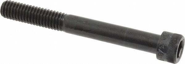 Made in USA - 3/8-16 UNC Hex Socket Drive, Socket Cap Screw - Alloy Steel, Black Oxide Finish, Partially Threaded, 3-1/4" Length Under Head - USA Tool & Supply