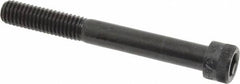 Made in USA - 3/8-16 UNC Hex Socket Drive, Socket Cap Screw - Alloy Steel, Black Oxide Finish, Partially Threaded, 3-1/4" Length Under Head - USA Tool & Supply