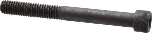 Made in USA - 3/8-16 UNC Hex Socket Drive, Socket Cap Screw - Alloy Steel, Black Oxide Finish, Partially Threaded, 3-1/2" Length Under Head - USA Tool & Supply