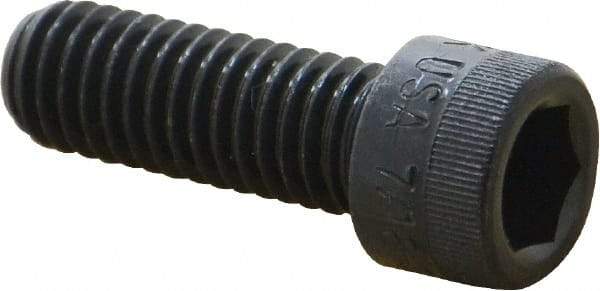 Made in USA - 7/16-14 UNC Hex Socket Drive, Socket Cap Screw - Alloy Steel, Black Oxide Finish, Fully Threaded, 1-1/4" Length Under Head - USA Tool & Supply