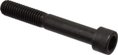 Made in USA - 7/16-14 UNC Hex Socket Drive, Socket Cap Screw - Alloy Steel, Black Oxide Finish, Partially Threaded, 3" Length Under Head - USA Tool & Supply