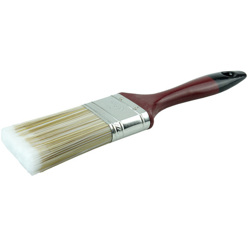 2″ Varnish Brush, Poly/Nylon Fill, 2-3/4″ Trim Length, Red Foam Handle - USA Tool & Supply