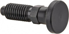 Gibraltar - M10x1.5, 20mm Thread Length, 0.236" Max Plunger Diam, 0.22 Lb Init to 2.02 Lb Final End Force, Knob Handle Plunger - Delrin Knob, 0.98" Body Length, 0.79" Length Under Head/Shoulder, 0.196" Plunger Projection - USA Tool & Supply