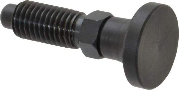 Gibraltar - M12x1.75, 25mm Thread Length, 0.314" Max Plunger Diam, 0.56 Lb Init to 1.8 Lb Final End Force, Knob Handle Plunger - Delrin Knob, 1.2" Body Length, 0.98" Length Under Head/Shoulder, 0.236" Plunger Projection - USA Tool & Supply