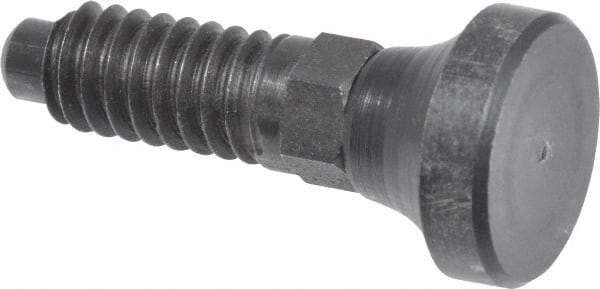 Gibraltar - 1/4-20, 1/2" Thread Length, 0.16" Max Plunger Diam, 0.12 Lb Init to 0.36 Lb Final End Force, Knob Handle Plunger - Delrin Knob, 0.63" Body Length, 1/2" Length Under Head/Shoulder, 0.13" Plunger Projection - USA Tool & Supply