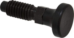 Gibraltar - 3/8-16, 3/4" Thread Length, 1/4" Max Plunger Diam, 0.25 Lb Init to 2 Lb Final End Force, Knob Handle Plunger - Delrin Knob, 0.94" Body Length, 3/4" Length Under Head/Shoulder, 0.19" Plunger Projection - USA Tool & Supply