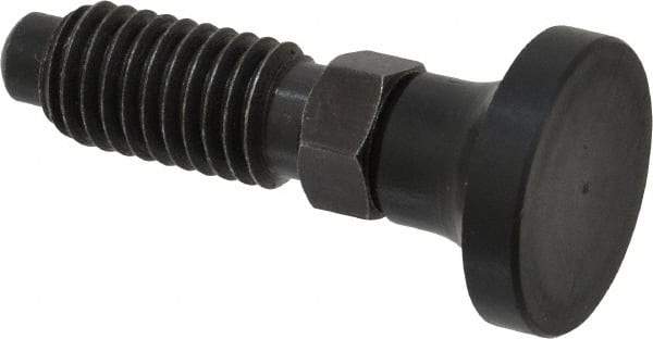 Gibraltar - 1/2-13, 1" Thread Length, 0.31" Max Plunger Diam, 0.5 Lb Init to 1.75 Lb Final End Force, Knob Handle Plunger - Delrin Knob, 1-1/4" Body Length, 1" Length Under Head/Shoulder, 1/4" Plunger Projection - USA Tool & Supply