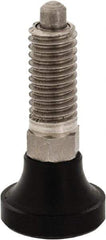 Gibraltar - M6x1.0, 13mm Thread Length, 0.118" Max Plunger Diam, 0.11 Lb Init to 0.34 Lb Final End Force, Knob Handle Plunger - Delrin Knob, 0.63" Body Length, 1/2" Length Under Head/Shoulder, 0.118" Plunger Projection - USA Tool & Supply