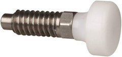 Gibraltar - 1/4-20, 1/2" Thread Length, 0.16" Max Plunger Diam, 0.12 Lb Init to 0.36 Lb Final End Force, Knob Handle Plunger - Delrin Knob, 0.63" Body Length, 1/2" Length Under Head/Shoulder, 0.13" Plunger Projection - USA Tool & Supply