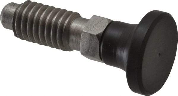 Gibraltar - 3/8-16, 3/4" Thread Length, 1/4" Max Plunger Diam, 0.25 Lb Init to 2 Lb Final End Force, Knob Handle Plunger - Delrin Knob, 0.94" Body Length, 3/4" Length Under Head/Shoulder, 0.18" Plunger Projection - USA Tool & Supply
