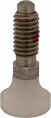 Gibraltar - 3/8-16, 3/4" Thread Length, 1/4" Max Plunger Diam, 0.25 Lb Init to 2 Lb Final End Force, Knob Handle Plunger - Delrin Knob, 0.94" Body Length, 3/4" Length Under Head/Shoulder, 0.18" Plunger Projection - USA Tool & Supply