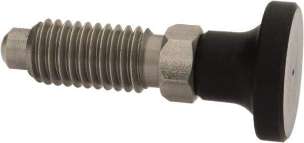 Gibraltar - 1/2-13, 1" Thread Length, 0.31" Max Plunger Diam, 0.5 Lb Init to 1.75 Lb Final End Force, Knob Handle Plunger - Delrin Knob, 1-1/4" Body Length, 1" Length Under Head/Shoulder, 1/4" Plunger Projection - USA Tool & Supply