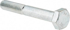 Value Collection - M10x1.50mm Metric Coarse, 70mm Length Under Head Hex Head Cap Screw - Partially Threaded, Grade 10.9 Alloy Steel, Zinc-Plated Finish, 16mm Hex - USA Tool & Supply