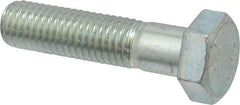 Value Collection - M12x1.75mm Metric Coarse, 50mm Length Under Head Hex Head Cap Screw - Partially Threaded, Grade 10.9 Alloy Steel, Zinc-Plated Finish, 18mm Hex - USA Tool & Supply