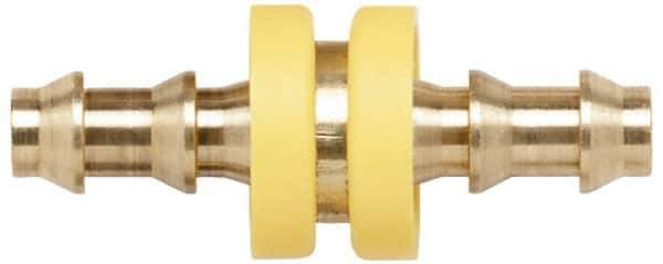 Coilhose Pneumatics - 1/2" ID Barbed Push On Splicer - Brass - USA Tool & Supply