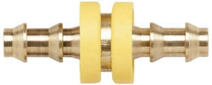 Coilhose Pneumatics - 1/2" ID Barbed Push On Splicer - Brass - USA Tool & Supply