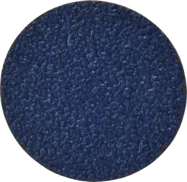 Norton - 3" Disc Diam, 24 Grit, Zirconia Alumina Quick Change Disc - Type R Attaching System, Coated, Blue, Very Coarse Grade, 20,000 RPM, R821 Series - USA Tool & Supply