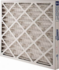 Made in USA - 20" Noml Height x 25" Noml Width x 2" Noml Depth, 35% Capture Efficiency, Wire-Backed Pleated Air Filter - MERV 8, Synthetic, Integrated Paperboard Frame, 500 Max FPM, 1,300 CFM, For Any Unit - USA Tool & Supply