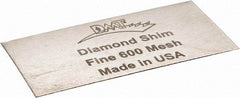DMT - 2" Long x 1" Wide x 0.006" Thick, Diam ond Sharpening Stone - Rectangle, 600 Grit, Fine Grade - USA Tool & Supply