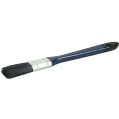 1″ Flat Sash Brush, Black China Bristle, 2″ Trim Length, Blue Foam Handle - USA Tool & Supply