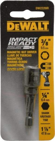 DeWALT - 3/8" Magnetic Nutsetter - 1/4" Hex Drive, 1-7/8" OAL - USA Tool & Supply