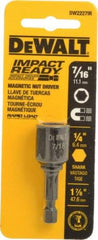 DeWALT - 7/16" Magnetic Nutsetter - 1/4" Hex Drive, 1-7/8" OAL - USA Tool & Supply