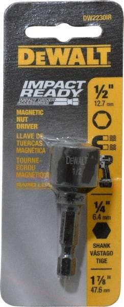 DeWALT - 7/8" Magnetic Nutsetter - 1/4" Hex Drive, 1-7/8" OAL - USA Tool & Supply