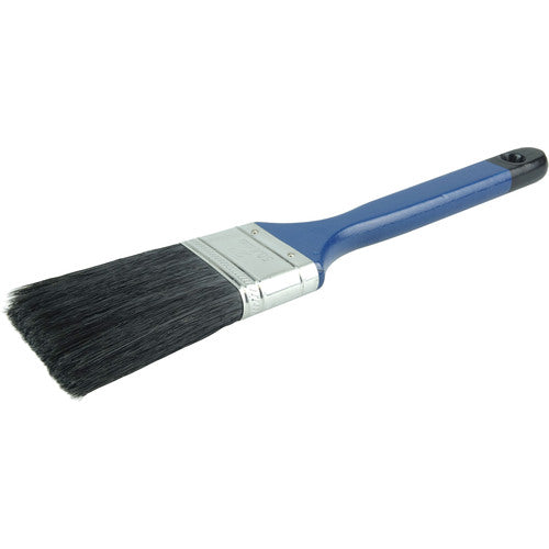 2″ Flat Sash Brush, Black China Bristle, 3″ Trim Length, Blue Foam Handle - USA Tool & Supply