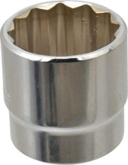 Blackhawk by Proto - 15/16", 3/8" Drive, Standard Hand Socket - 12 Points, 1-7/32" OAL, Chrome Finish - USA Tool & Supply