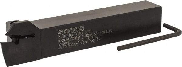 Seco - CFIR, Right Hand Cut, 1" Shank Height x 1" Shank Width, Indexable Turning Toolholder - 6" OAL, LC..1603.. Insert Compatibility, Series Multi-Directional Turning (MDT) - USA Tool & Supply