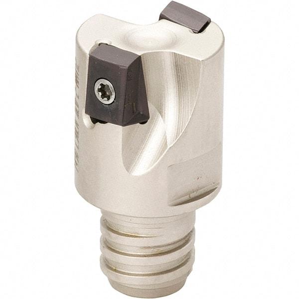 Iscar - 3/4" Cut Diam, 0.315" Max Depth of Cut, Indexable Square Shoulder Helical End Mill - T12 Modular Connection, 90° Lead Angle, Through Coolant, Series Helitang, Multimaster - USA Tool & Supply