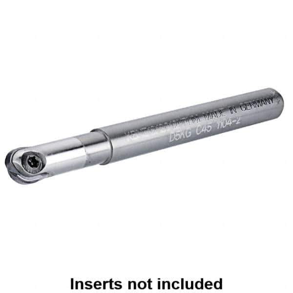 Kennametal - 6mm Cut Diam, 3mm Max Depth of Cut, 6mm Shank Diam, 150mm OAL, Indexable Ball Nose End Mill - 70mm Head Length, Straight Shank, KDMB Toolholder, KDM. 06.. Insert - USA Tool & Supply